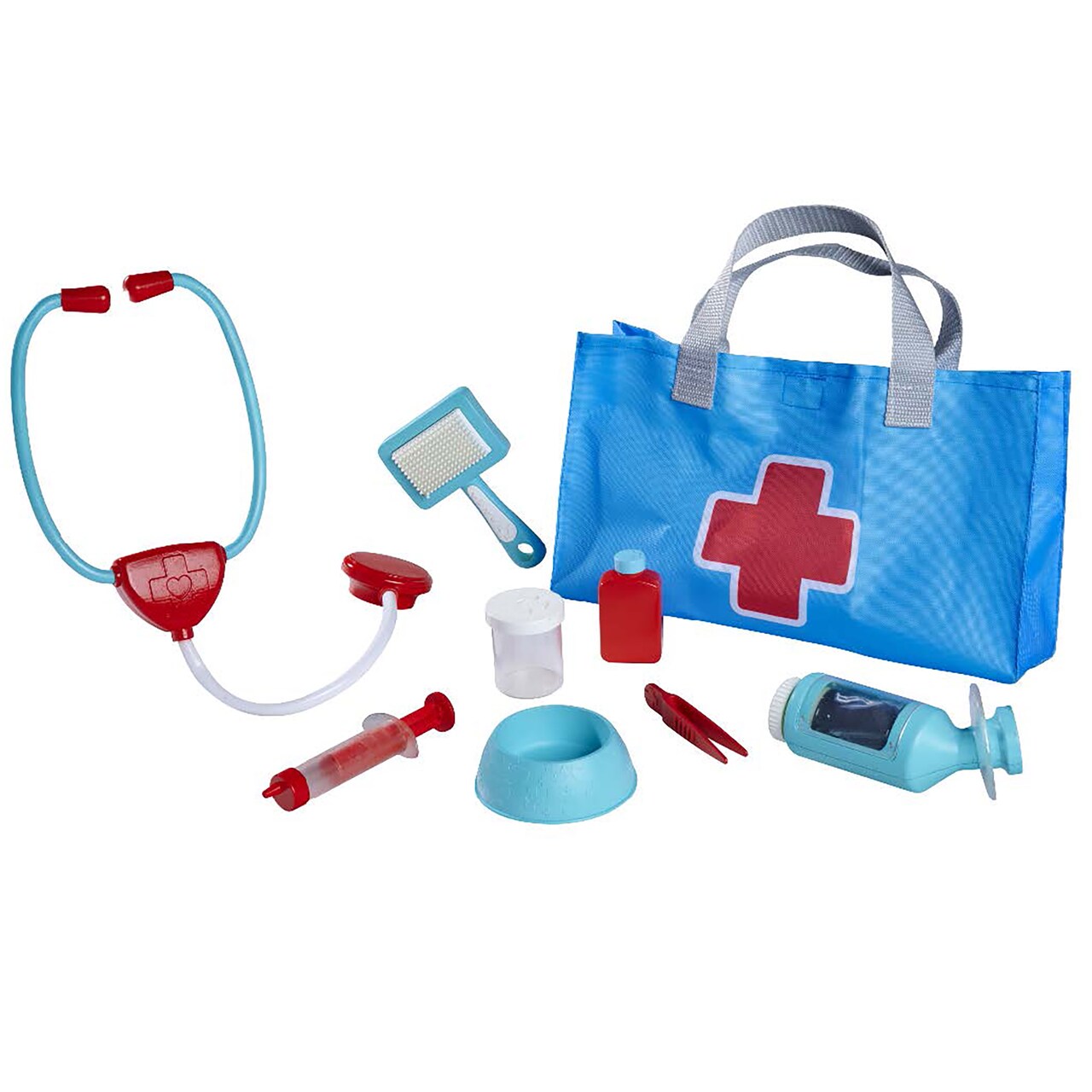 Simba Toys: Veterinary & Pet Care Set - Blue & Red - 7pc Toy Medical & Grooming Tools, Doctor Vet Bag, Animal Hospital Pretend Play, Kids Ages 3+